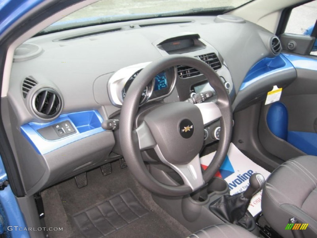 2014 Chevrolet Spark LS Silver/Blue Dashboard Photo #83703529