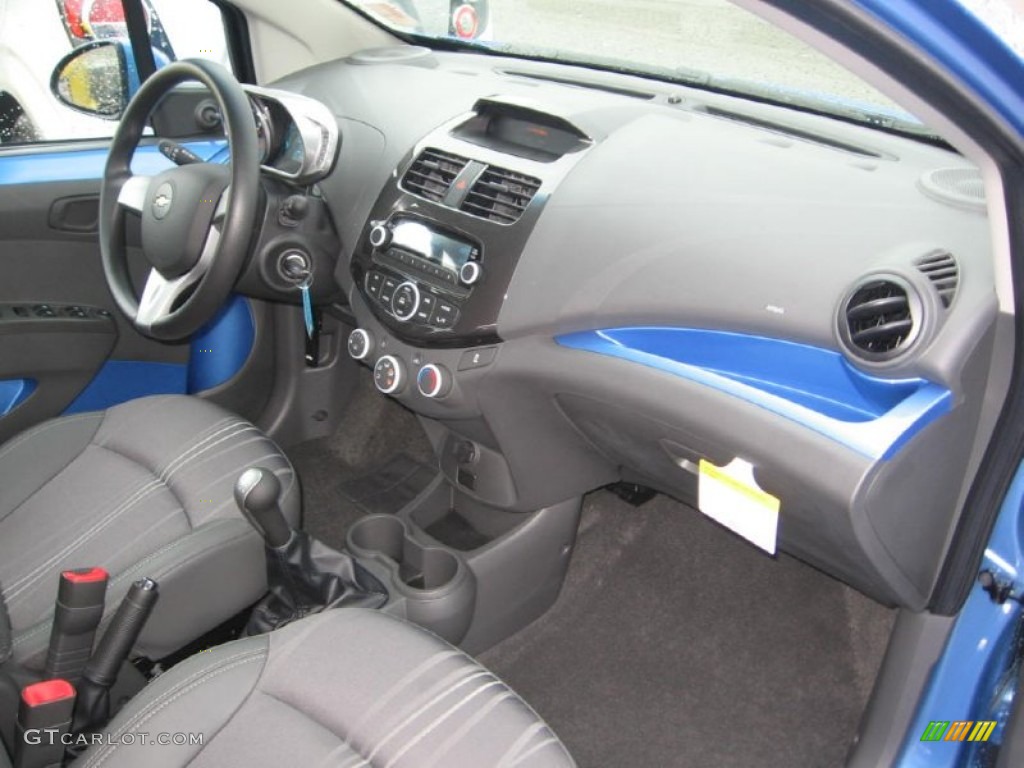 2014 Chevrolet Spark LS Silver/Blue Dashboard Photo #83703649