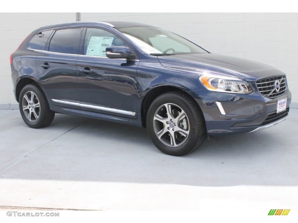 2014 XC60 T6 AWD - Caspian Blue Metallic / Sandstone Beige photo #1