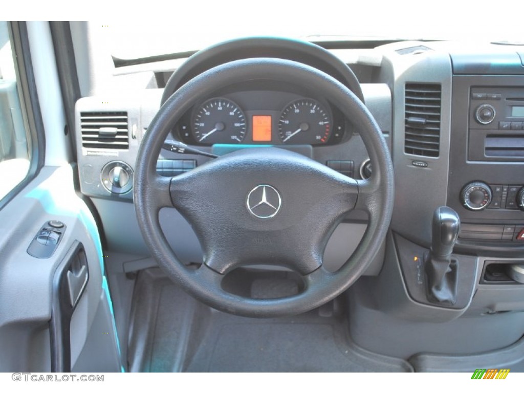 2010 Mercedes-Benz Sprinter 2500 High Roof Cargo Van Black Steering Wheel Photo #83704501