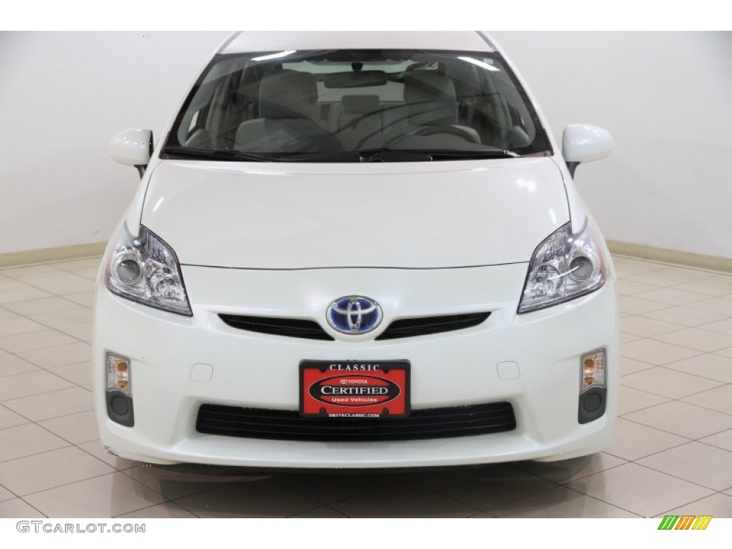 2010 Prius Hybrid III - Blizzard White Pearl / Misty Gray photo #2