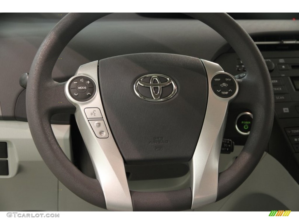 2010 Prius Hybrid III - Blizzard White Pearl / Misty Gray photo #7