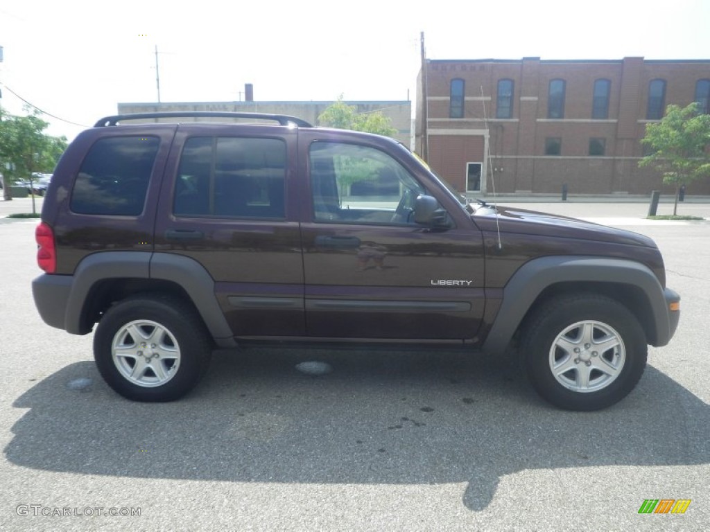 2004 Liberty Sport 4x4 - Deep Molten Red Pearl / Dark Slate Gray photo #2