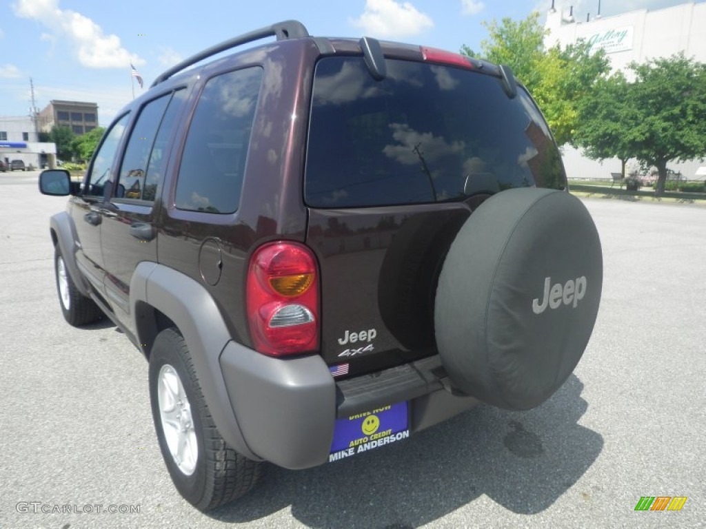 2004 Liberty Sport 4x4 - Deep Molten Red Pearl / Dark Slate Gray photo #3