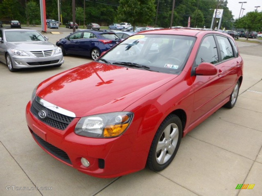 2008 Spectra 5 SX Wagon - Classic Red / Black photo #6