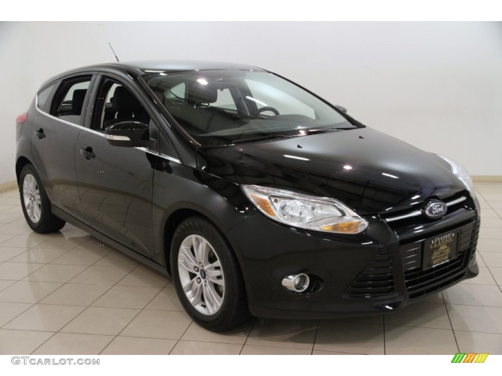 2012 Focus SEL 5-Door - Black / Charcoal Black photo #1