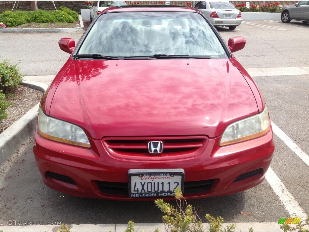 2002 Accord EX V6 Coupe - Firepepper Red Pearl / Ivory photo #1