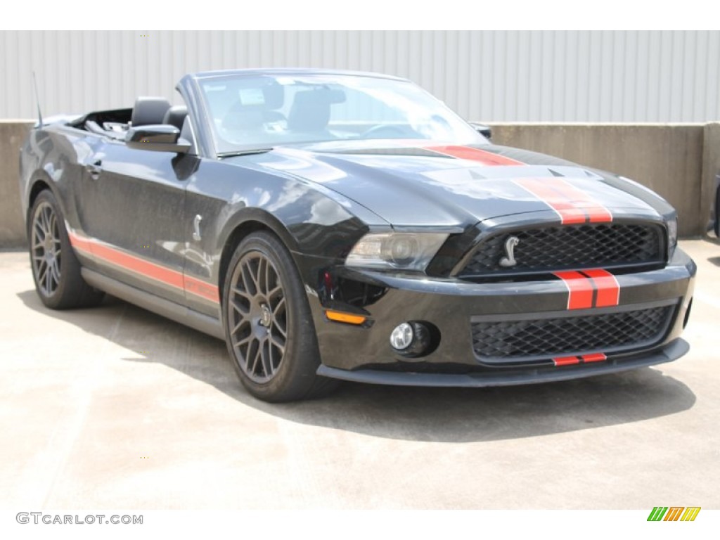 Black 2012 Ford Mustang Shelby GT500 SVT Performance Package Convertible Exterior Photo #83712499