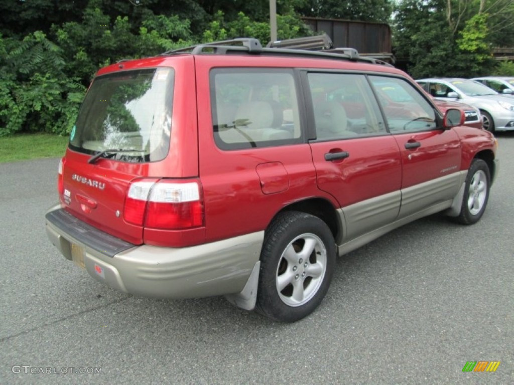 2001 Forester 2.5 S - Sedona Red Pearl / Beige photo #6