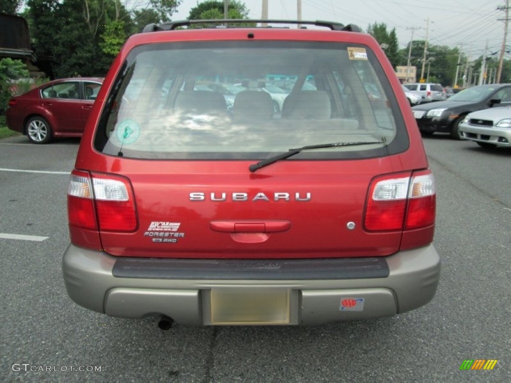 2001 Forester 2.5 S - Sedona Red Pearl / Beige photo #7