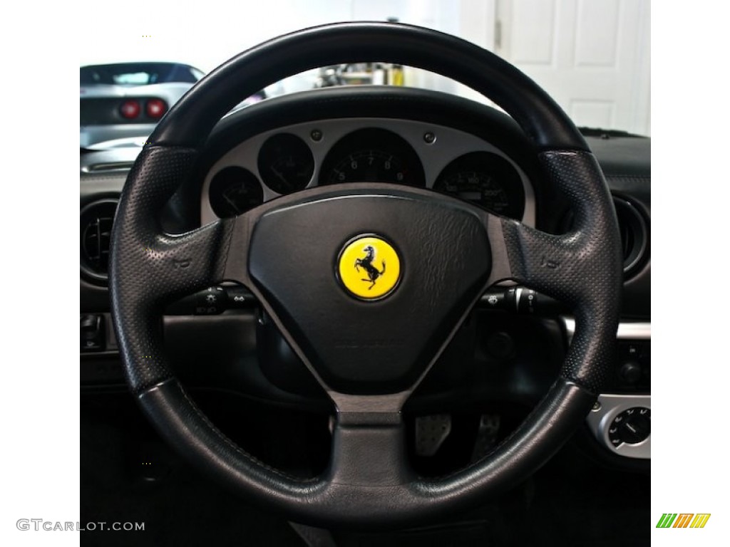 2004 Ferrari 360 Spider Black Steering Wheel Photo #83715508