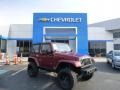 2010 Red Rock Crystal Pearl Jeep Wrangler Sahara 4x4  photo #1