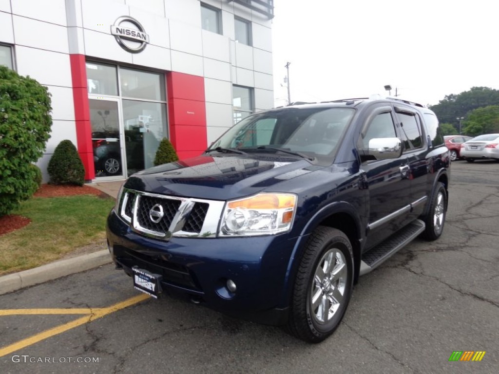 2010 Armada Platinum 4WD - Navy Blue Pearl / Charcoal photo #1