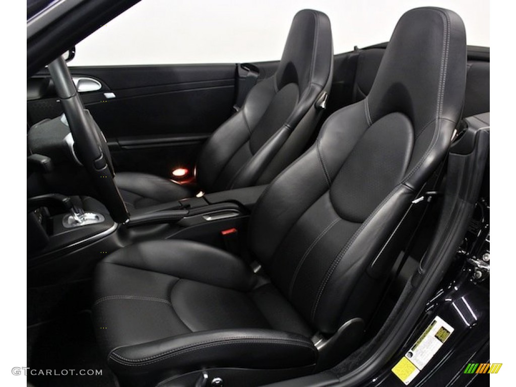Black Interior 2011 Porsche 911 Turbo S Cabriolet Photo #83716466