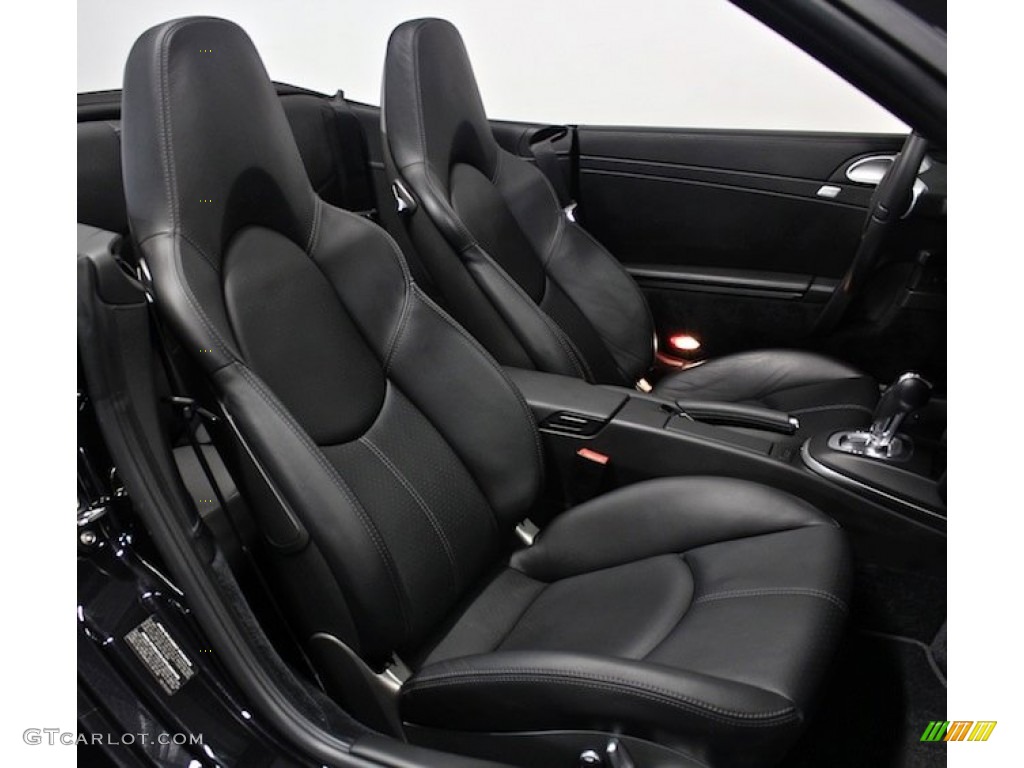 Black Interior 2011 Porsche 911 Turbo S Cabriolet Photo #83716485