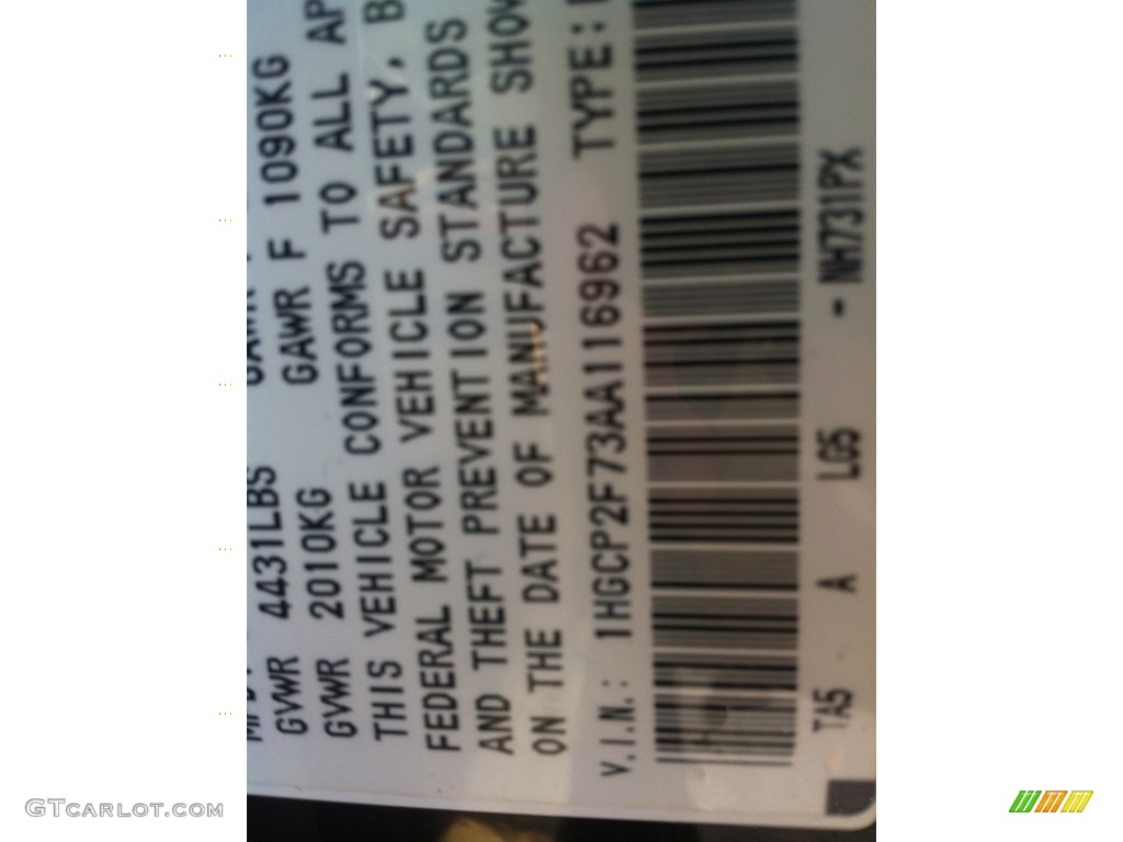 2010 Accord EX Sedan - Crystal Black Pearl / Ivory photo #9