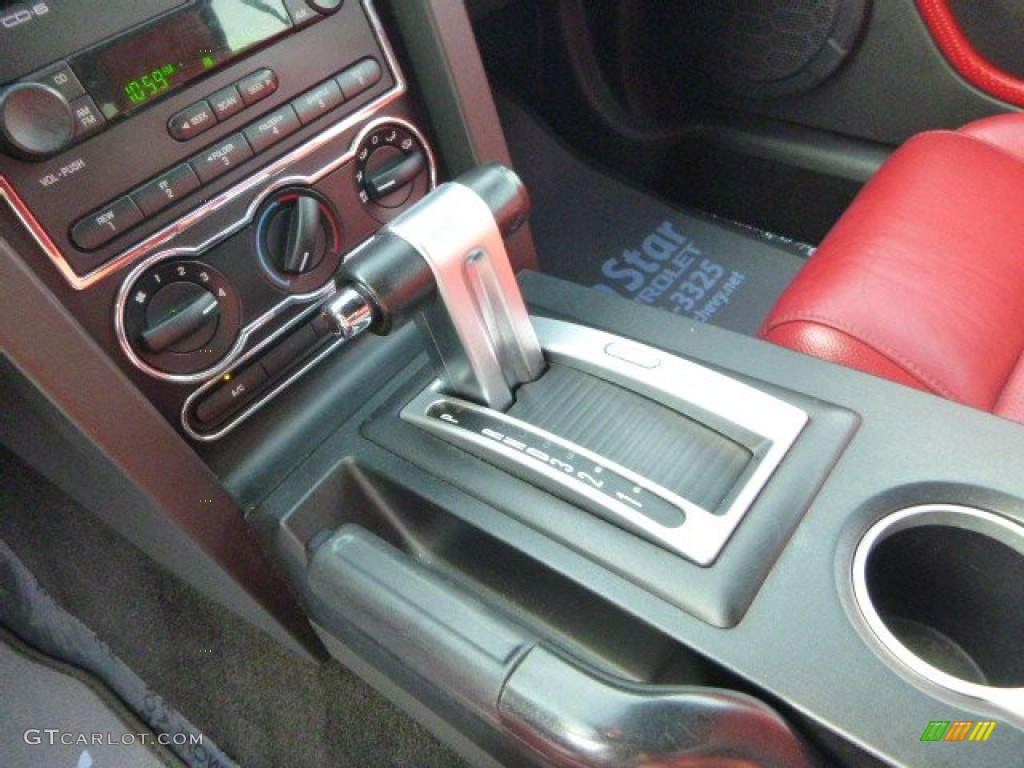 2005 Mustang GT Premium Convertible - Black / Dark Charcoal/Red photo #16