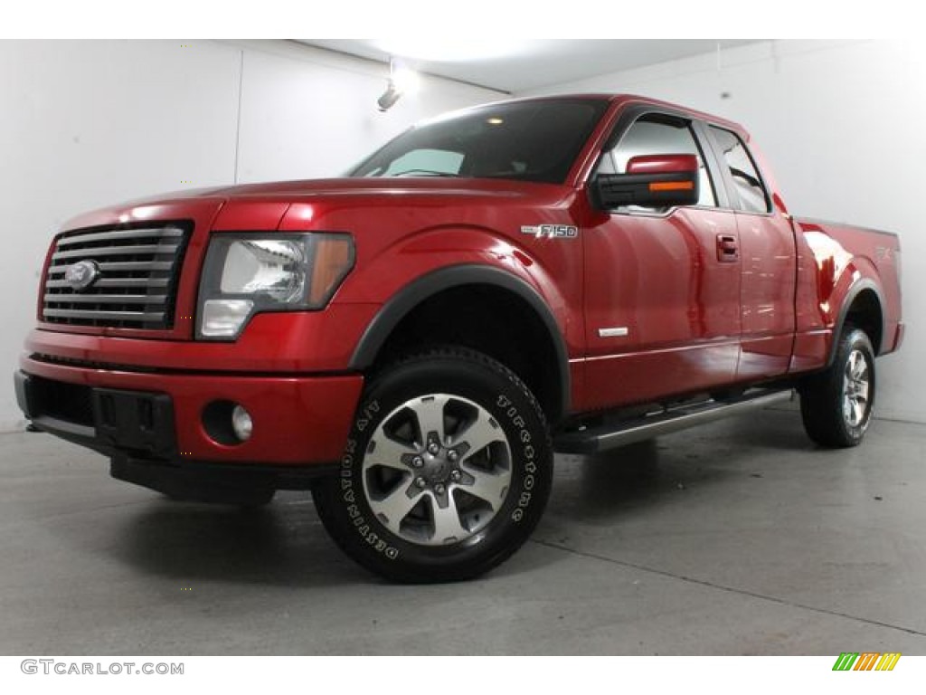 Red Candy Metallic 2011 Ford F150 FX4 SuperCab 4x4 Exterior Photo #83718136