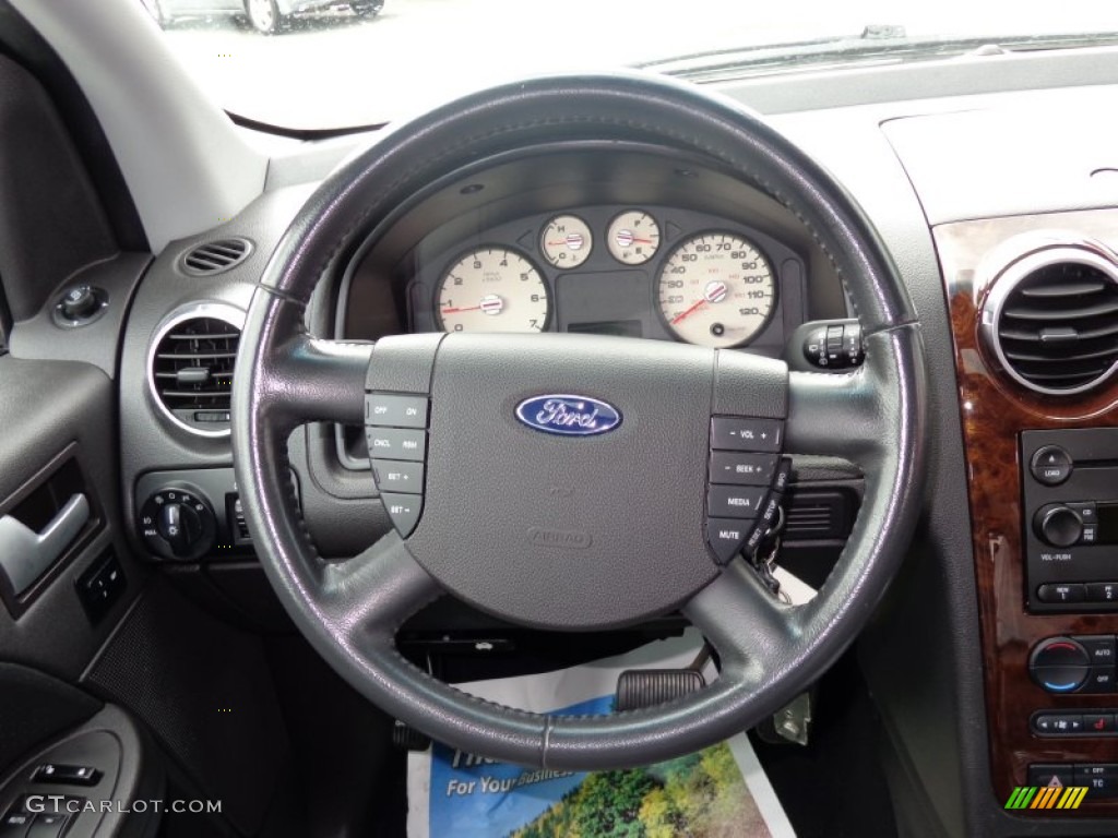 2006 Ford Freestyle Limited AWD Black Steering Wheel Photo #83718367