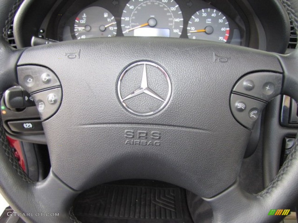 2003 Mercedes-Benz CLK 430 Cabriolet Charcoal Steering Wheel Photo #83719468