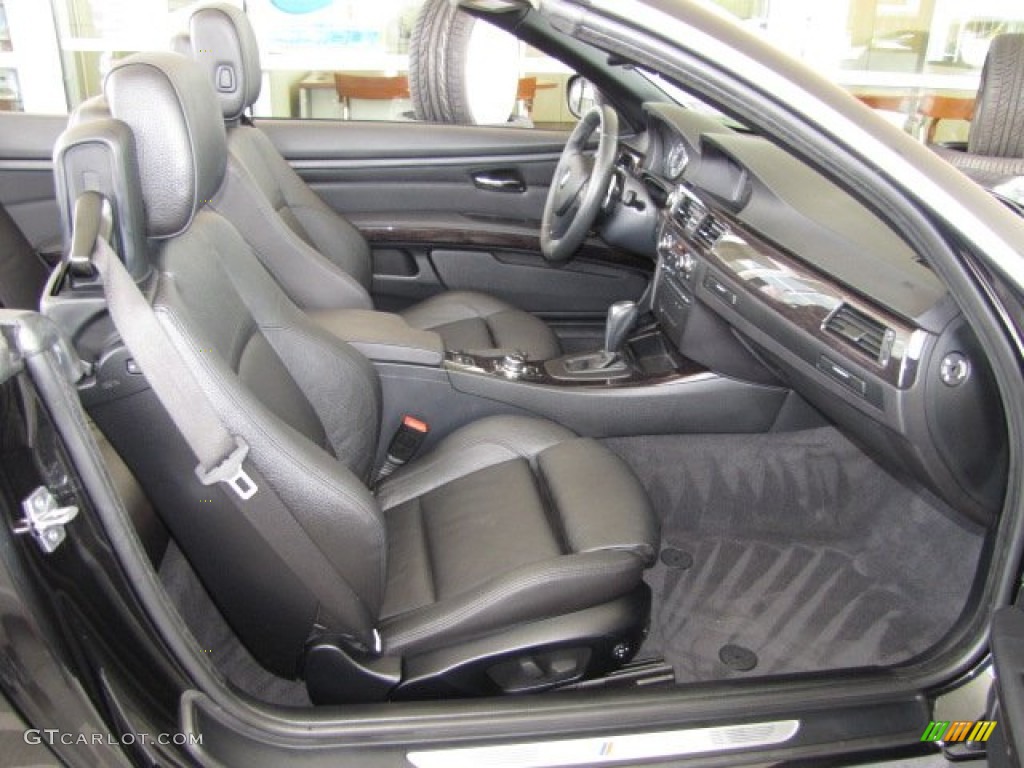 Black Interior 2012 BMW 3 Series 328i Convertible Photo #83721025