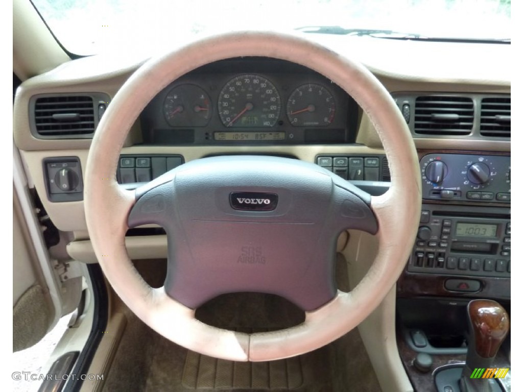 2001 Volvo C70 LT Convertible Beige Steering Wheel Photo #83721796