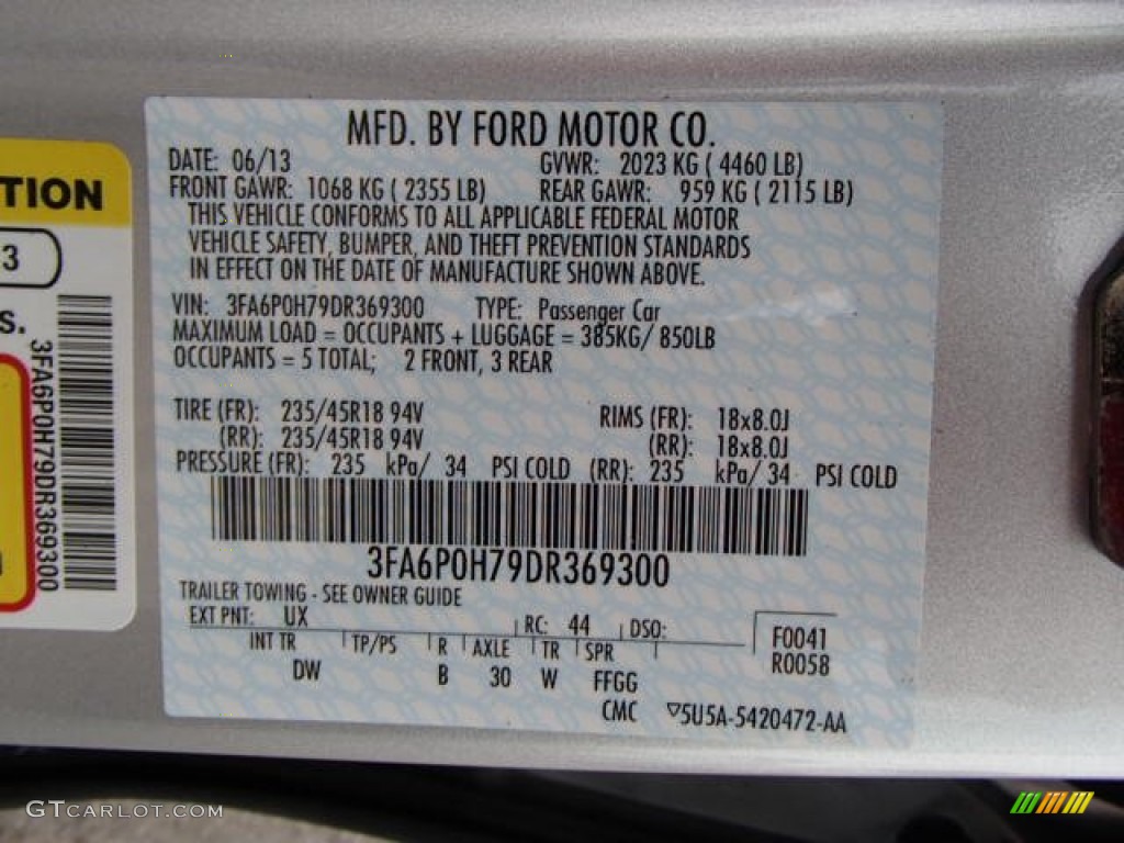 2013 Fusion SE - Ingot Silver Metallic / Charcoal Black photo #25