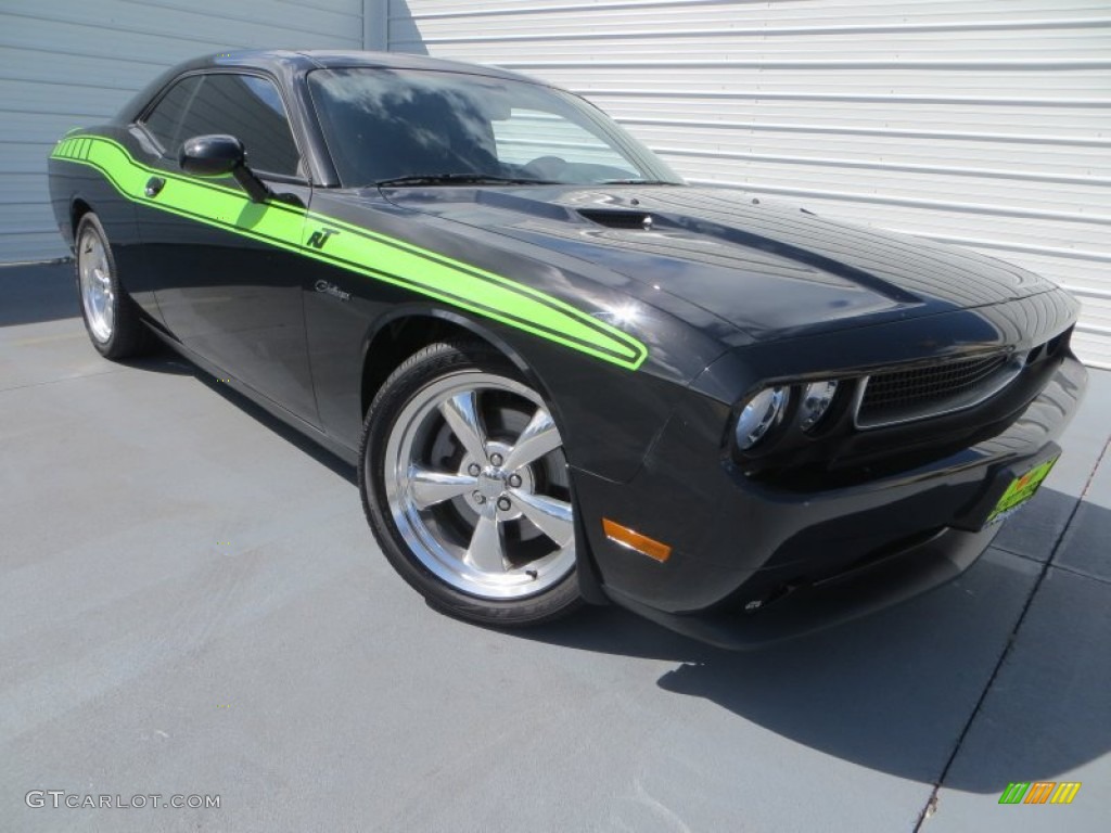 2012 Challenger R/T Classic - Pitch Black / Dark Slate Gray photo #1