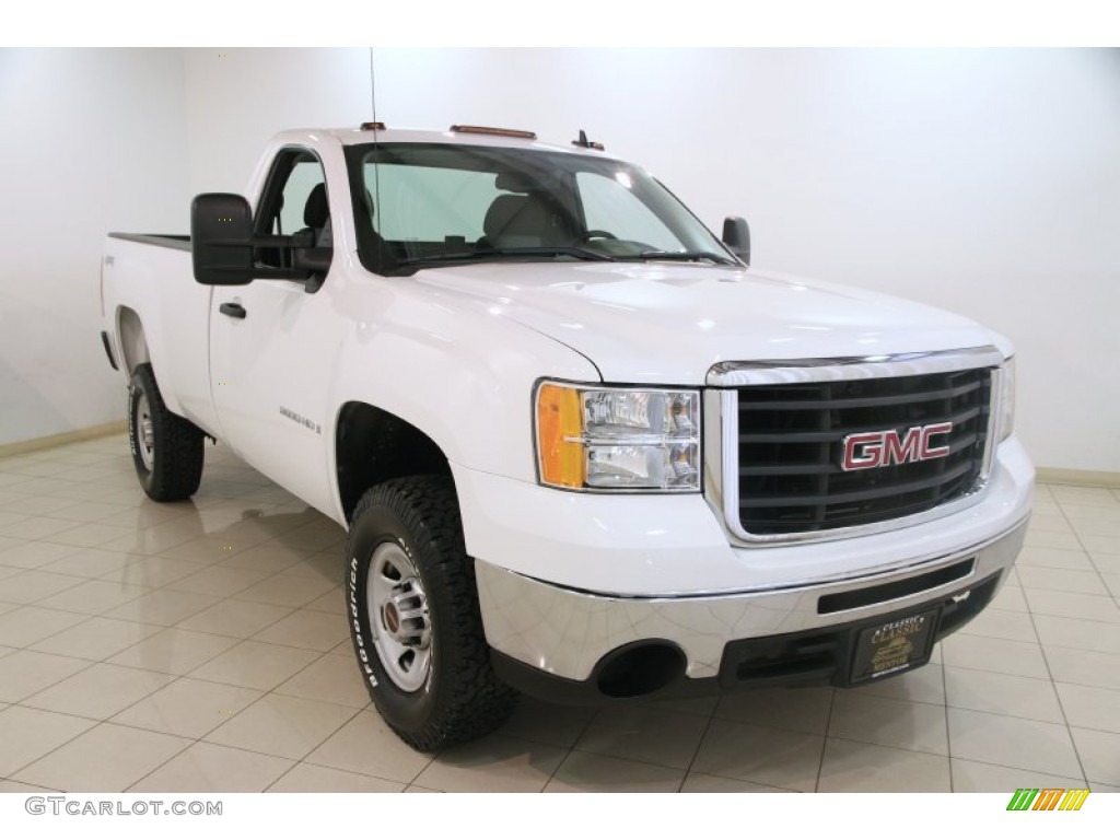 2009 Sierra 3500HD Work Truck Regular Cab 4x4 - Summit White / Dark Titanium photo #1