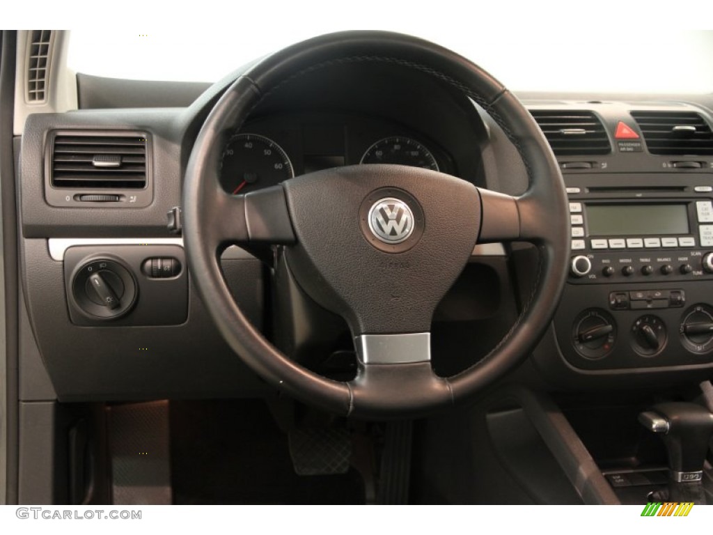 2008 Volkswagen Jetta Wolfsburg Edition Sedan Anthracite Black Steering Wheel Photo #83726011
