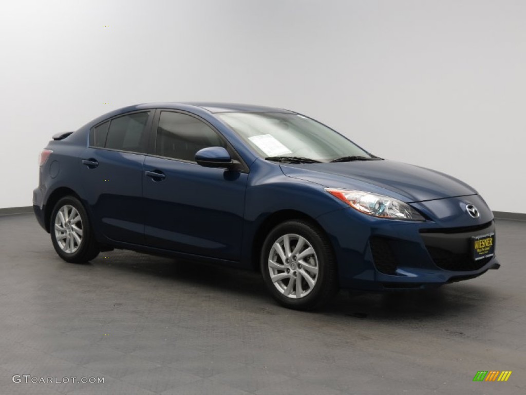 2012 MAZDA3 i Touring 4 Door - Indigo Lights Mica / Dune Beige photo #1