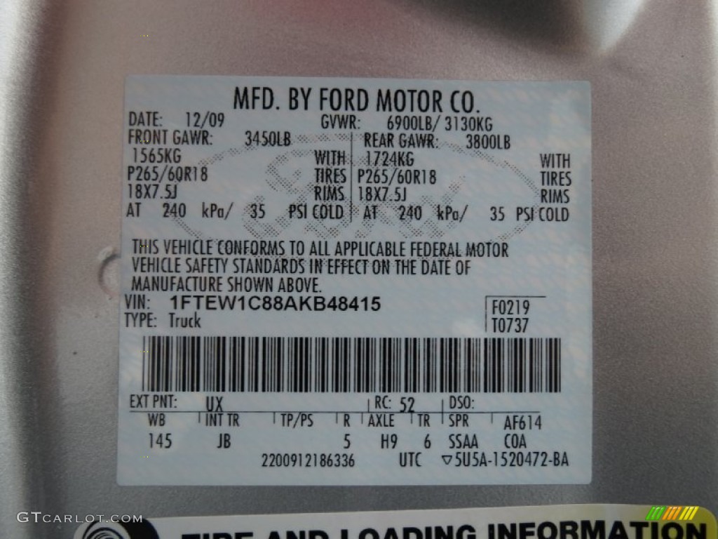 2010 F150 FX2 SuperCrew - Ingot Silver Metallic / Black photo #21
