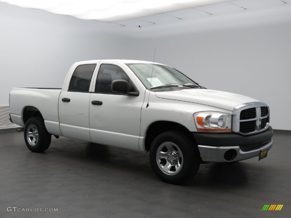 2006 Ram 1500 ST Quad Cab - Bright White / Medium Slate Gray photo #1