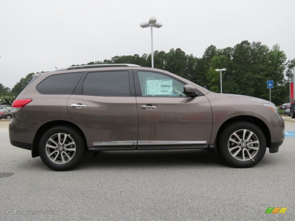 Mocha Stone 2014 Nissan Pathfinder SL Exterior Photo #83730930