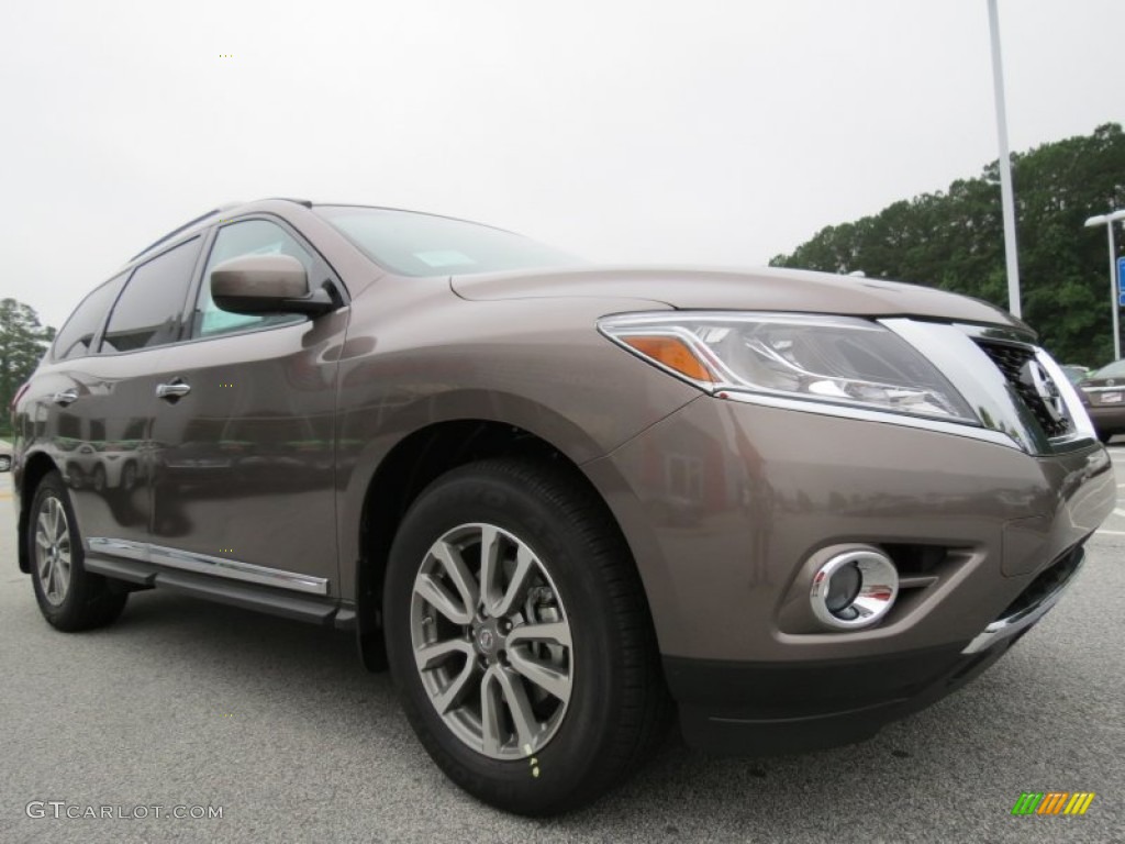Mocha Stone 2014 Nissan Pathfinder SL Exterior Photo #83730952