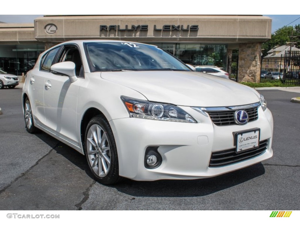 2012 CT 200h Hybrid Premium - Starfire White Pearl / Black photo #1