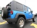 2010 Surf Blue Pearl Jeep Wrangler Unlimited Rubicon 4x4  photo #7