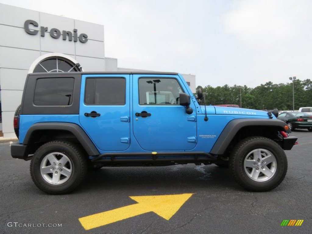 2010 Wrangler Unlimited Rubicon 4x4 - Surf Blue Pearl / Dark Slate Gray/Medium Slate Gray photo #8