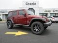 Red Rock Crystal Pearl 2009 Jeep Wrangler Unlimited X 4x4
