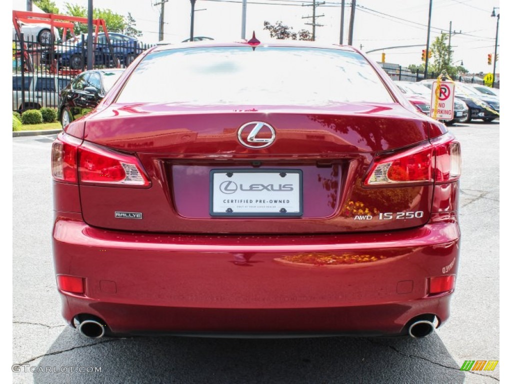 2011 IS 250 AWD - Matador Red Mica / Black photo #6