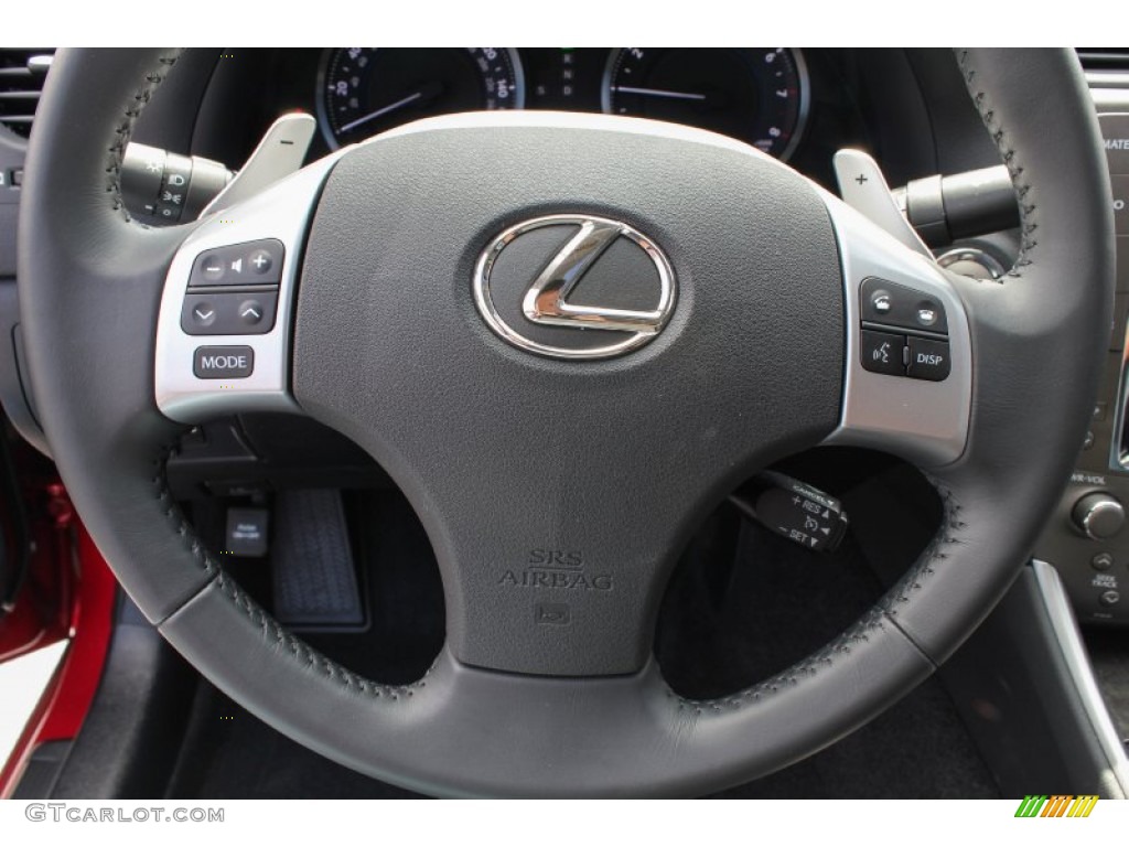 2011 Lexus IS 250 AWD Black Steering Wheel Photo #83734545