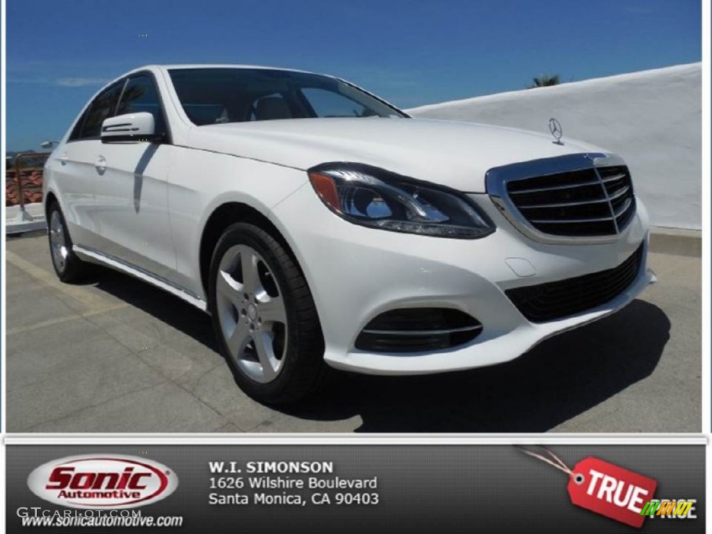 2014 E 350 Sedan - Polar White / Silk Beige/Espresso Brown photo #1