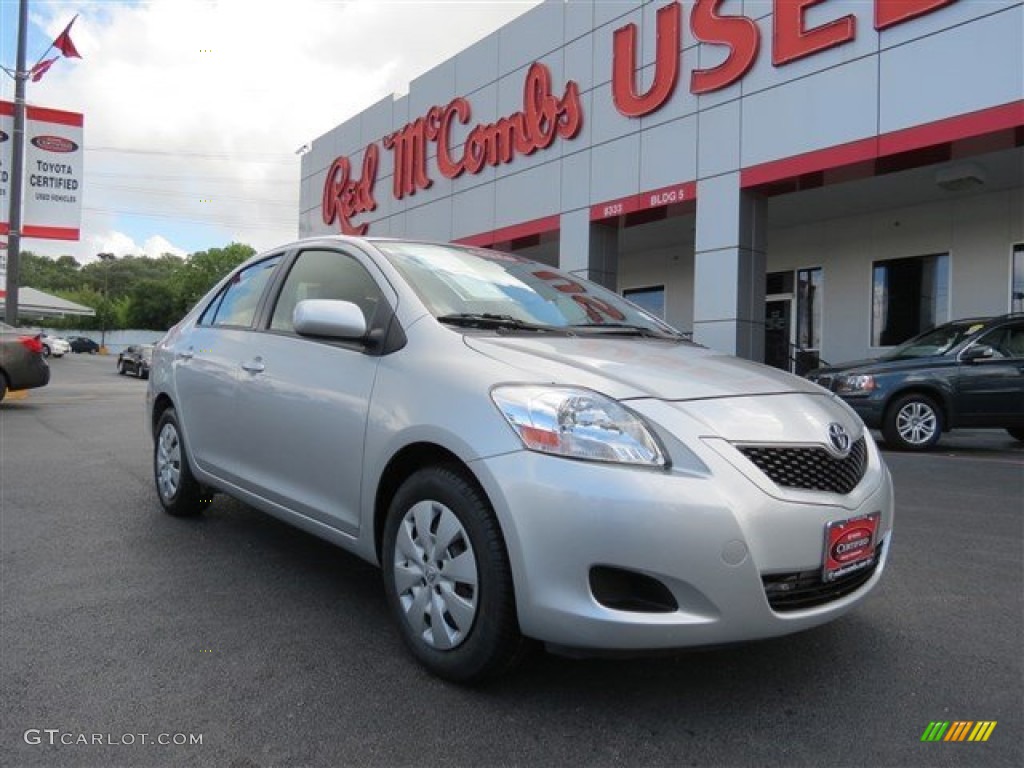 2012 Yaris Sedan - Classic Silver Metallic / Dark Gray photo #1