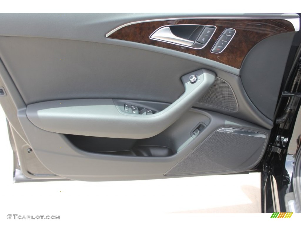 2014 Audi A6 2.0T quattro Sedan Black Door Panel Photo #83736988