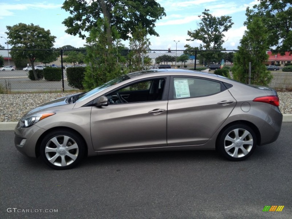 2012 Elantra Limited - Desert Bronze / Black photo #4