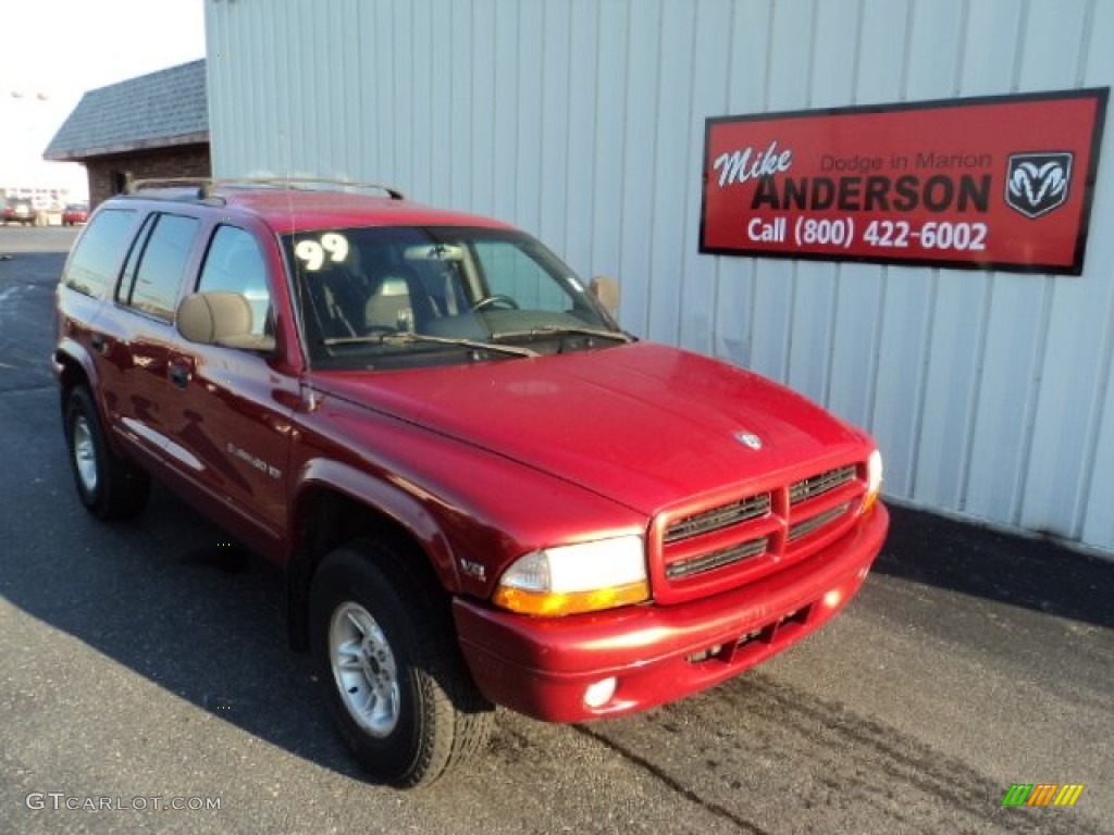 1999 Durango SLT 4x4 - Chili Pepper Red Pearlcoat / Agate photo #1