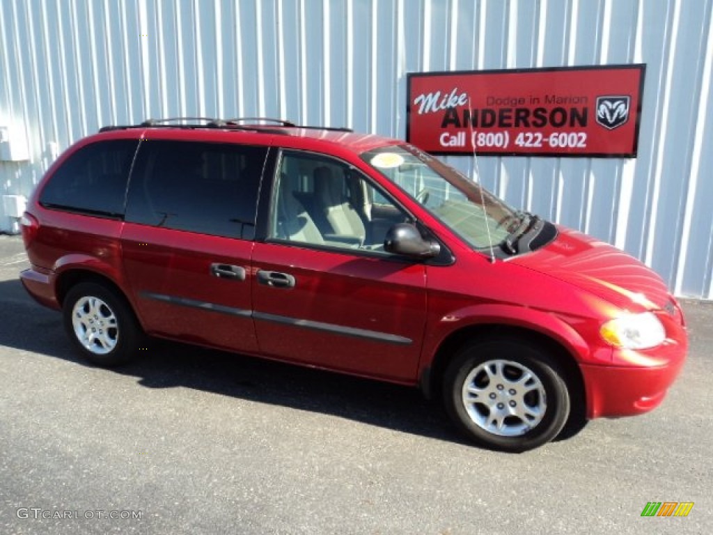 2003 Caravan SXT - Inferno Red Tinted Pearl / Taupe photo #2