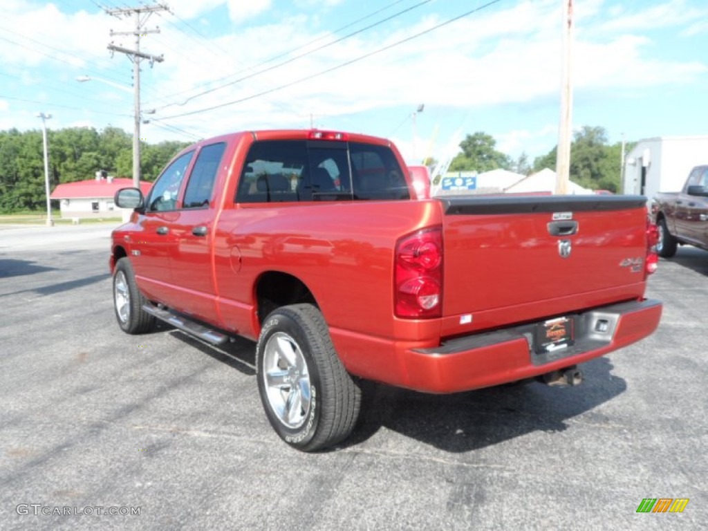 2008 Ram 1500 Sport Quad Cab 4x4 - Sunburst Orange Pearl / Medium Slate Gray photo #5