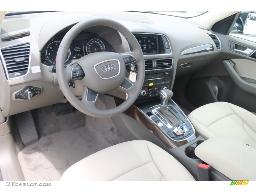 Pistachio Beige Interior 2014 Audi Q5 3.0 TDI quattro Photo #83739802