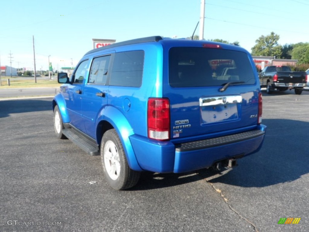 2007 Nitro SLT 4x4 - Electric Blue Pearl / Dark Slate Gray/Light Slate Gray photo #5